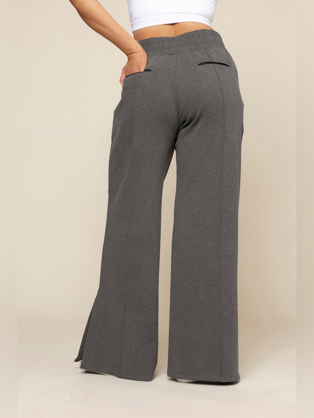 NWT. Popflex. Perfect Plane Pants. Charcoal Heather. Size medium. - Picture 2 of 15